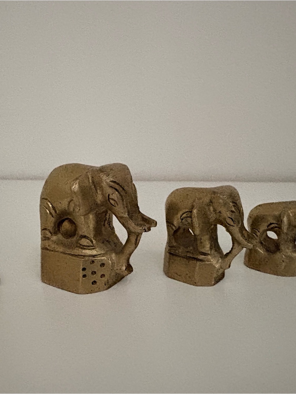 Brass Elephants - lot of 3